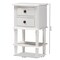 Baxton Studio Audrey Country Cottage Farmhouse White Finished 2-Drawer Nightstand 147-8180 - alternate 3